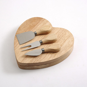 Tabla clásica de bambú para cortar queso, redonda, cuadrada, con juego de cubiertos, venta al por mayor - Product Image 6