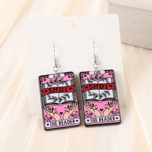 1 쌍 리더 타로 드롭 귀걸이 아크릴 매운 여자 소녀 휴일 생일 선물 - Product Image 5