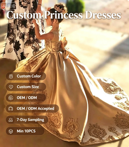 <span class=keywords><strong>Vestido</strong></span> de Princesa <span class=keywords><strong>para</strong></span> Niña, <span class=keywords><strong>Vestido</strong></span> de Dama de Honor <span class=keywords><strong>para</strong></span> <span class=keywords><strong>Boda</strong></span>, 100% Algodón, <span class=keywords><strong>Vestido</strong></span> de Fiesta Largo hasta el Suelo, con Apliques de Encaje, Falda Larga Abullonada <span class=keywords><strong>para</strong></span> Cumpleaños - Product Image 2