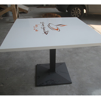 Ensemble de table à manger de luxe en Corian massif avec 6 chaises, design moderne, pour usage hôtelier