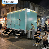 Remolque de Baño Móvil Wetruth con Inodoro y Ducha Integrados, Diseño Interior Personalizado y Distribución de Baño Portátil para Negocios de Alquiler
