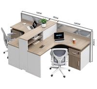 Bureau de travail partagé pour plusieurs personnes, poste de travail modulaire, bureau avec tiroirs
