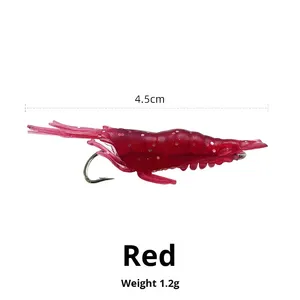 Attrayant artificiel appât souple petite herbe crevettes Simulation leurre en Silicone lumineux avec crochet pour poisson Mandarin carpe bar <span class=keywords><strong>brochet</strong></span> - Product Image 6