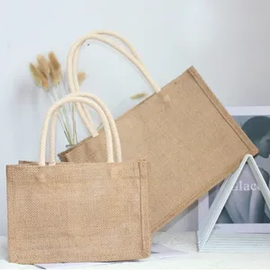 <strong>Wholesale</strong> <strong>Custom</strong> <strong>Jute</strong> <strong>Tote</strong> Shopper <strong>Bag</strong> with Rope Handle Cheap and Stylish Shopping Solution - Product Image 3