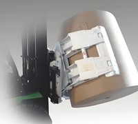 Accesorio Compacto para Montacargas, Pinza para Rollos de 1.2m de Ancho, Buena Visibilidad para Apilado y Transferencia de Rollos en Pasillos Estrechos, Nuevo con 1 Año de Garantía