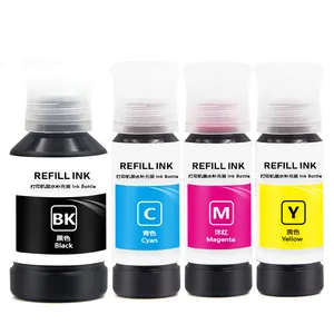Ocbestjet 4 Colors 002 Refill Ink Bottle 522 For Epson Dye Ink For Epson ET2700/2750/3700/3750/4750 Printer