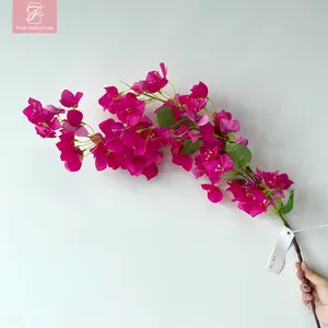 Long Single Stem Wholesale Real Touch Bougainvillea Flowers Artificial Loose Flower For Wedding Decor