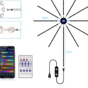 Luces Solares LED de Fuegos Artificiales, Luces de Hadas RGB con Control Remoto, Decoración para Exteriores, Caminos, Patios, Jardines, Navidad - Product Image 3