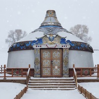 Yurt mongol sur mesure à quatre couches et quatre saisons, en toile robuste, imperméable, isolant thermiquement, une chambre, idéal pour le glamping