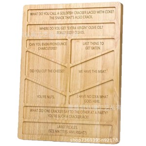 Tabla de madera transfronteriza para aperitivos con chistes, platos de bambú y madera para entretenimiento, picnics al aire libre, platos para servir - Product Image 5