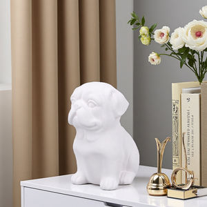 Redeco New Animal Figurines Blanc En Céramique <span class=keywords><strong>Bouledogue</strong></span> <span class=keywords><strong>Français</strong></span> Figurine Minimaliste Décor À La Maison Accent - Product Image 3