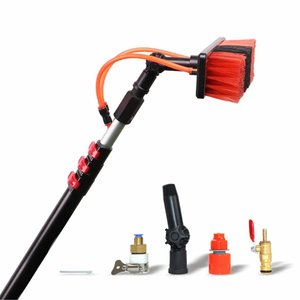 แปรงทำความสะอาดกระจกอาคารสูงแบบยืดหดได้พร้อมท่อป้อนน้ำ <span class=keywords><strong>อุปกรณ์</strong></span>ทำความสะอาดแผง<span class=keywords><strong>โซ</strong></span>ลาร์<span class=keywords><strong>เซลล์</strong></span> - Product Image 2