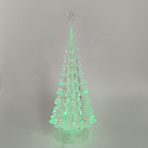 Led Lighted Water Glitter Battery Operated <b>Gifts</b> <b>Cheap</b> Plastic Snow Globe Custom Clear Acrylic Christmas Tree - Product Image 2