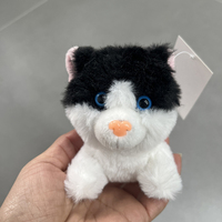 Promotion exceptionnelle : adorable chat en peluche réaliste, doux et confortable, en tissu blanc, personnalisé, mini peluche pour bébé et enfants
