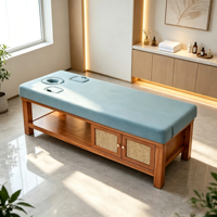 Vente directe d'usine, lit de beauté en bois massif, table de massage en bois, exclusivement pour les salons de beauté, lit de SPA haut de gamme, luxe léger