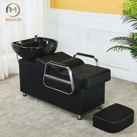Professionnel Durable Design moderne Salon shampooing unité de lavage à contre-courant Station de lavage des cheveux inclinable évier en céramique tabouret réglable Spa
