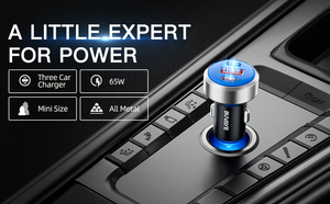 Precio al por mayor 3 en 1 Adaptador de encendedor de cigarrillos para automóvil Enchufe 2 Puerto tipo C Adaptador de cargador de automóvil rápido Cargador rápido para automóvil - Product Image 6