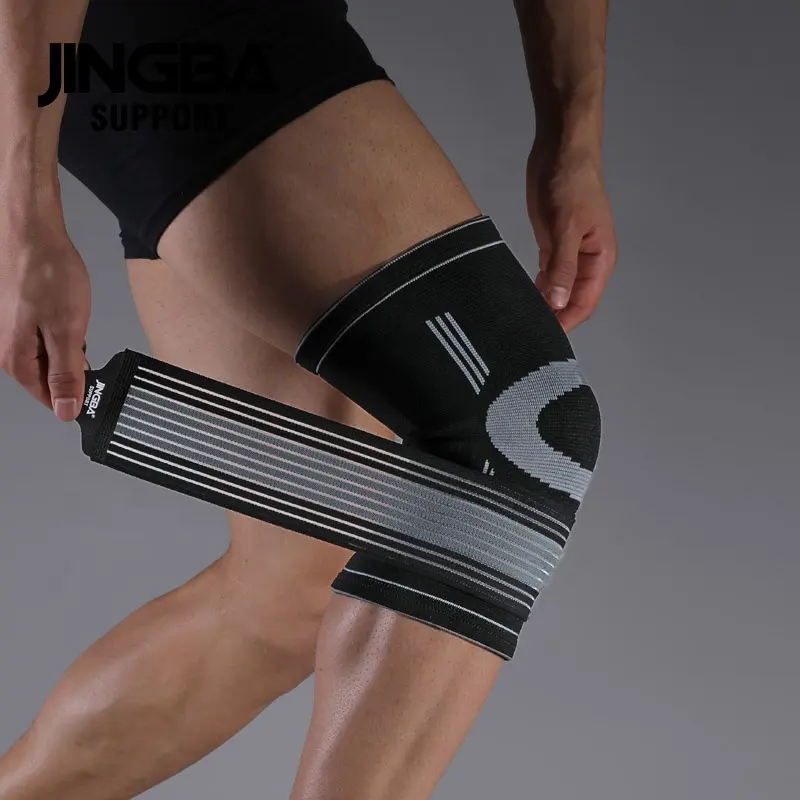 JINGBA SUPPORT 4167 Thermal Skin-friendly Basketball Soccer Knee Support Brace for Sports Safety