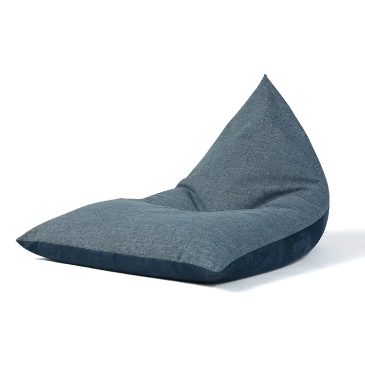 कम MOQ बहु-कार्यात्मक टिकाऊ Beanbag लाउंज कुर्सी त्रिकोण आकार उच्च वापस समर्थन के साथ सोफे कमरे में रहने वाले सोफे
