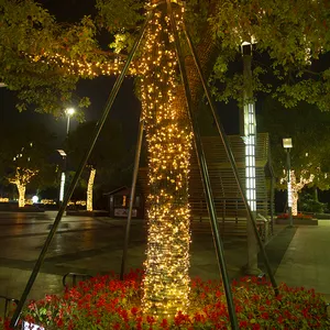 Светодиодные Рождественские огни для улицы с осветительным декором, светодиодная Праздничная гирлянда