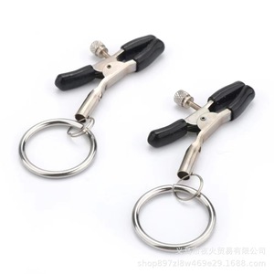Adult SM toys, sex toys, metal nipple clamps, chain styles, bells, nipple training, manufacturer wholesale. - Product Image 3