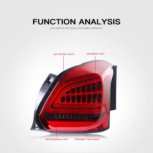 Feux <span class=keywords><strong>Arrière</strong></span> <span class=keywords><strong>Swift</strong></span> 2017-2025 Améliorés à LED, Ensemble <span class=keywords><strong>Feu</strong></span> <span class=keywords><strong>Arrière</strong></span> DRL pour <span class=keywords><strong>Suzuki</strong></span>, Clignotant, Feux de Recul, Accessoires Modifiés - Product Image 6