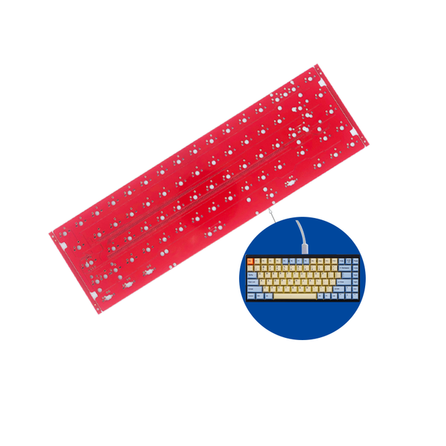 Hot Swap RGB Type C 60% 65% 75% 80% Tkl Full Size 100% Qmk Via Multilayer Keyboard PCB