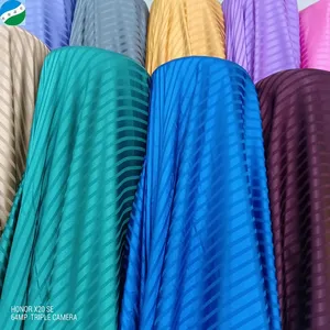 wholesale woven jacquard silky satin fabric stock lots for dress garment