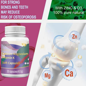 Cápsulas de gelatina blanda de vitamina K2 de calcio y magnesio de alta absorción para apoyar la salud ósea - Product Image 4