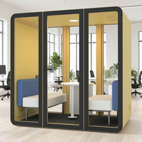 Cabine de réunion acoustique, cabine de travail privée, cabine téléphonique, isolation acoustique élevée 35 dB, écologique, prix direct usine