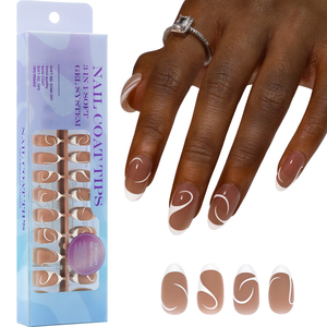 Réutiliser seulement French Gel X Tips Press On <span class=keywords><strong>Fake</strong></span> Nails 300pcs Short Square Almond Design X Coat Tips Nails Full Cover French Nail Tips - Product Image 5