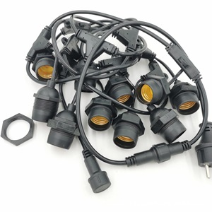 Guirlandes lumineuses E27 avec couvercle, étanches, pour extérieur, éclairage de Noël, alimentation AC, forme ronde en plastique, commande manuelle, IP65 - Product Image 4