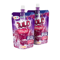 Sachet Doypack personnalisé en feuille d'aluminium avec soufflet de fond anti-fuite et bec verseur, capacité 500g 1L, pour emballage liquide rechargeable de jus, vente en gros