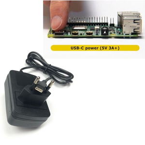 Adaptateur secteur USB Type C <span class=keywords><strong>5V</strong></span> 3A ABS avec logo personnalisable, interrupteur marche/arrêt intégré et câble de 1m pour Raspberry Pi <span class=keywords><strong>4</strong></span> PC - Product Image 5