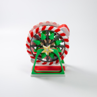 Servicio de Impresión 3D Personalizada Hecha a Mano en Red 22, Adornos Navideños de Noria, Modelo Decorativo