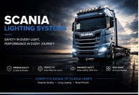 2241859 Luz Trasera LED de Alta Luminosidad Sin Placa de Matrícula con Función de Zumbador+Reversa, Conjunto de PC de Buena Calidad con Certificación E-mark para SCANIA
