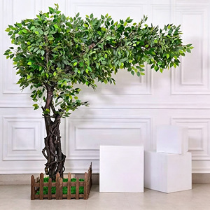Simulation personnalisée d'oliviers. Plantes artificielles sur pied de style nordique pour la simulation de paysages de scène hôtelière - Product Image 2
