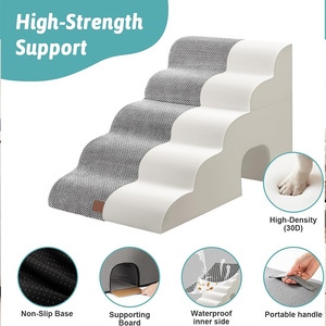 Escalón para Mascotas de Espuma con Casa para Dormir, Productos para Mascotas, Multifuncional, Portátil, con Asa - Product Image 5