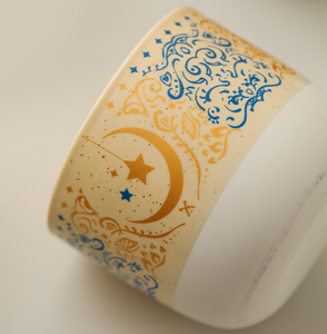 Taza de Café de Cerámica Árabe, Estilo Tradicional Musulmán, Patrón de Estrella y Luna, Dorada, Taza Maestra de Mano, Ecológica, Duradera, de Hueso - Product Image 3
