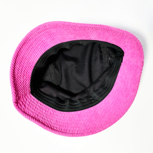 Diseño barato Su propio logotipo Mujeres Sombreros de cubo Bordado de pana Fabricación de sombreros de cubo - Product Image 4