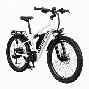 Vélo de montagne électrique de 26 pouces avec double suspension et freins à disque doubles, équipé d'une batterie au lithium 48V 10Ah - Product Image 4