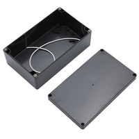 Boîtier de sécurité étanche en plastique noir pour intérieur/extérieur, boîte de jonction électronique multi-tailles pour interrupteurs et boutons