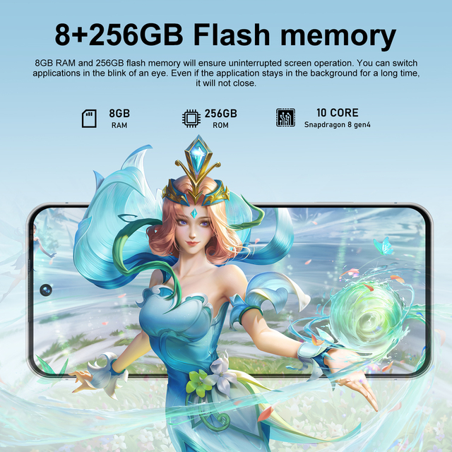 High Quality Low Price 7.6 Inch 17 Pro 5G 4G Unlocked Smartphone OLED FHD Display 8000mAh Battery Multi-language French Android