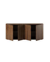 Buffet de luxe moderne en bois, meuble de rangement à 4 portes pour chambres parentales, mobilier de luxe pour hôtels et villas