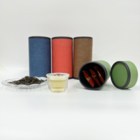 Tube d'emballage cadeau en carton cylindrique biodégradable 100 % recyclable, personnalisé en usine, pour boissons, thé et café, finition premium