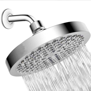 Cabezal de Ducha de Lluvia Cromado de 6 Pulgadas con Rosca de 1/2 Pulgada, Alto Flujo, Alta Presión, Rotación de 360 Grados, Redondo - Product Image 1
