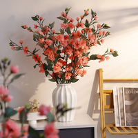 Camélias artificiels Shangchu réalistes avec verdure pour centres de table de mariage, décoration intérieure et arrangements de table