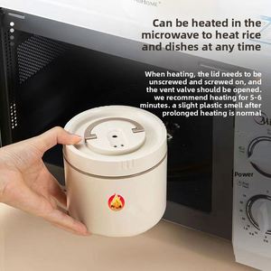 Portable Dual Tier Stainless Steel <b>Lunch</b> <b>Box</b> Insulated <b>Microwave</b> Safe Food Container for Office Workers Students Large Capacity - Product Image 1
