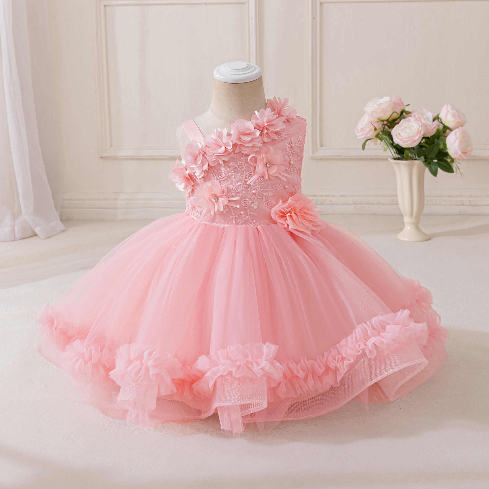 Elegant Baby Girl Party Dresses Embroidery Flower Kid Birthday Princess  Ball Gown for Wedding Evening Girls Dresses| Alibaba.com
