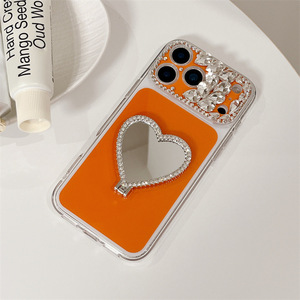 เคสโทรศัพท์หรูหราประดับเพชรขอบเพชร สำหรับ iPhone 17 16 Pro, เคส iPhone 17 Pro Max พร้อมกระจก - Product Image 2
